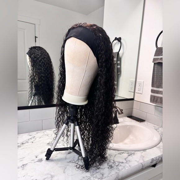 100% Human Hair deep wave Headband Wig glueless 23” - Picture 5 of 16